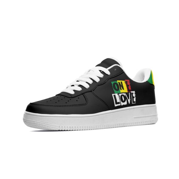 One Love, Air Force 1 Inspired Shoes, rasta , reggae, Leather Shoes, Custom Shoes Athletic, Casual Shoes. Low Top Shoe