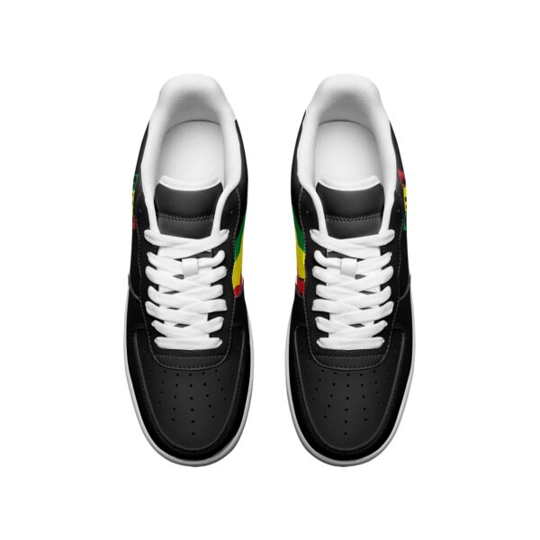 One Love, Air Force 1 Inspired Shoes, rasta , reggae, Leather Shoes, Custom Shoes Athletic, Casual Shoes. Low Top Shoe - Image 3