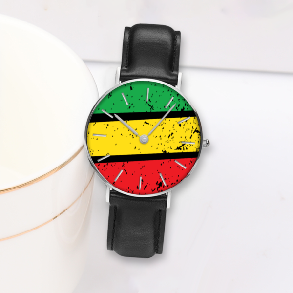 Rasta color watch, Reggae, Handmade, gift, gift for him, gift for her - Image 3