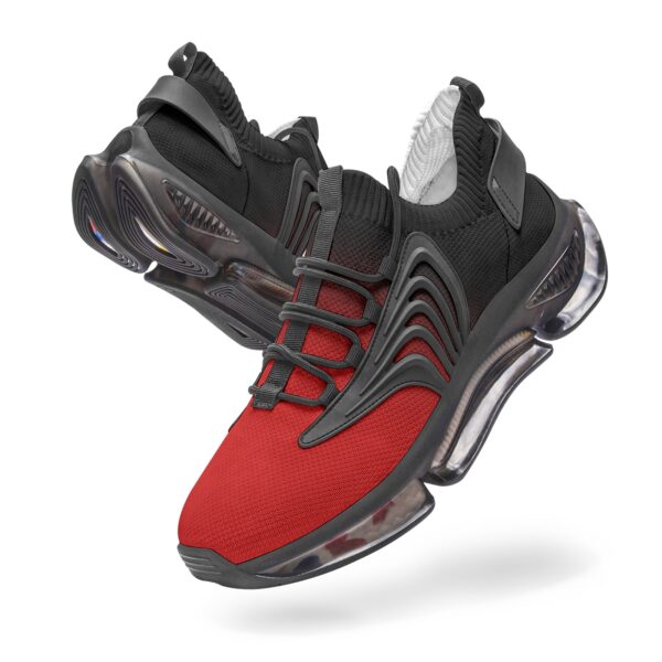 Black-Red Mesh Sneakers - Image 2