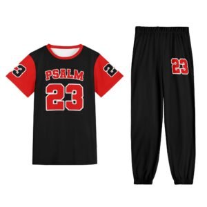 Unisex All-Over Print Adult Short Sleeve-Blouse Sports Set