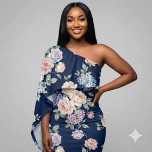 Women's One Shoulder floral dress