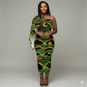 Elegant One-Shoulder Floral Midi Dress for Women