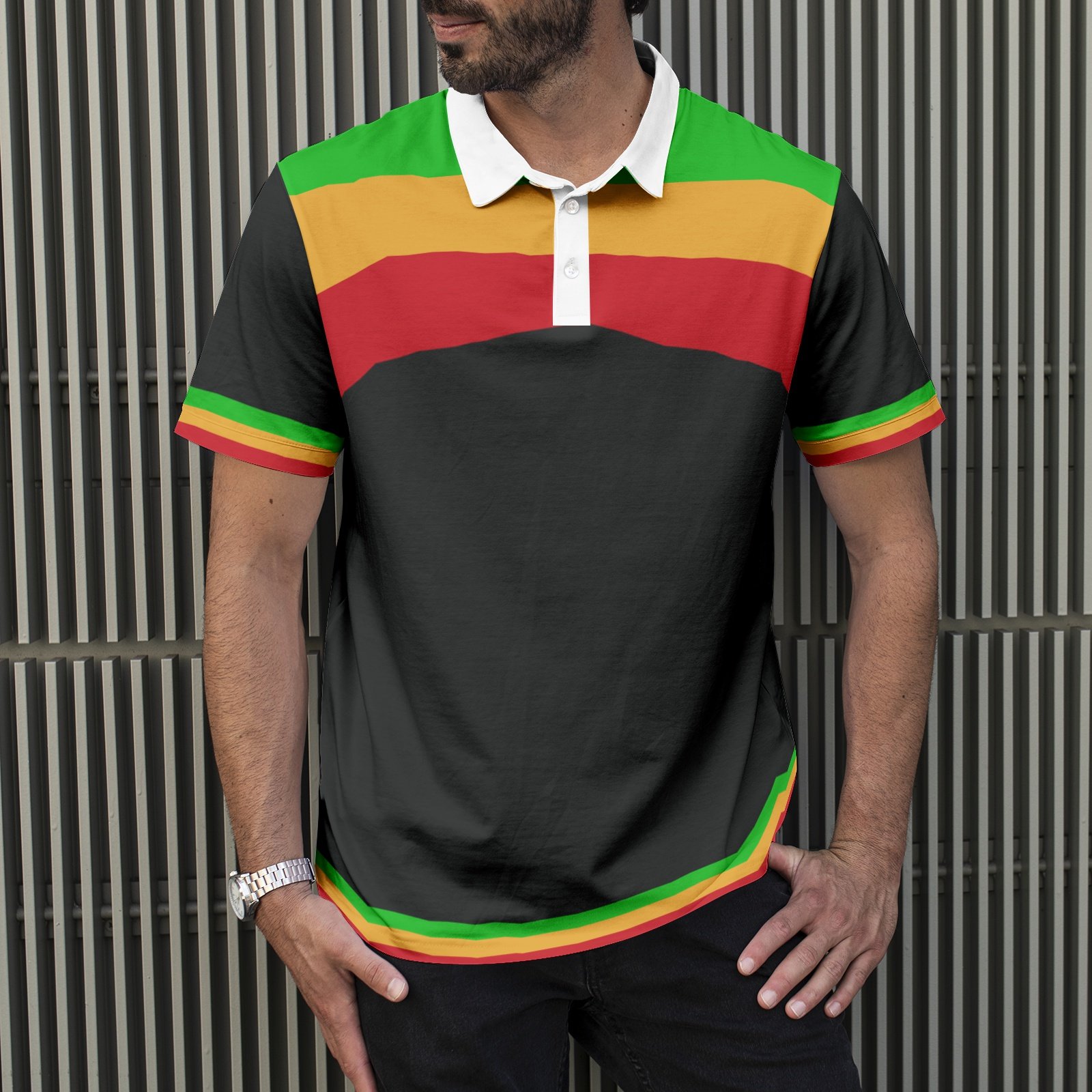 Men's One Love Polo - Image 6