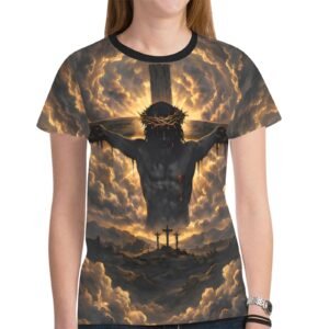 Jesus died for me cn New All Over Print T-shirt for Women (Model T45)