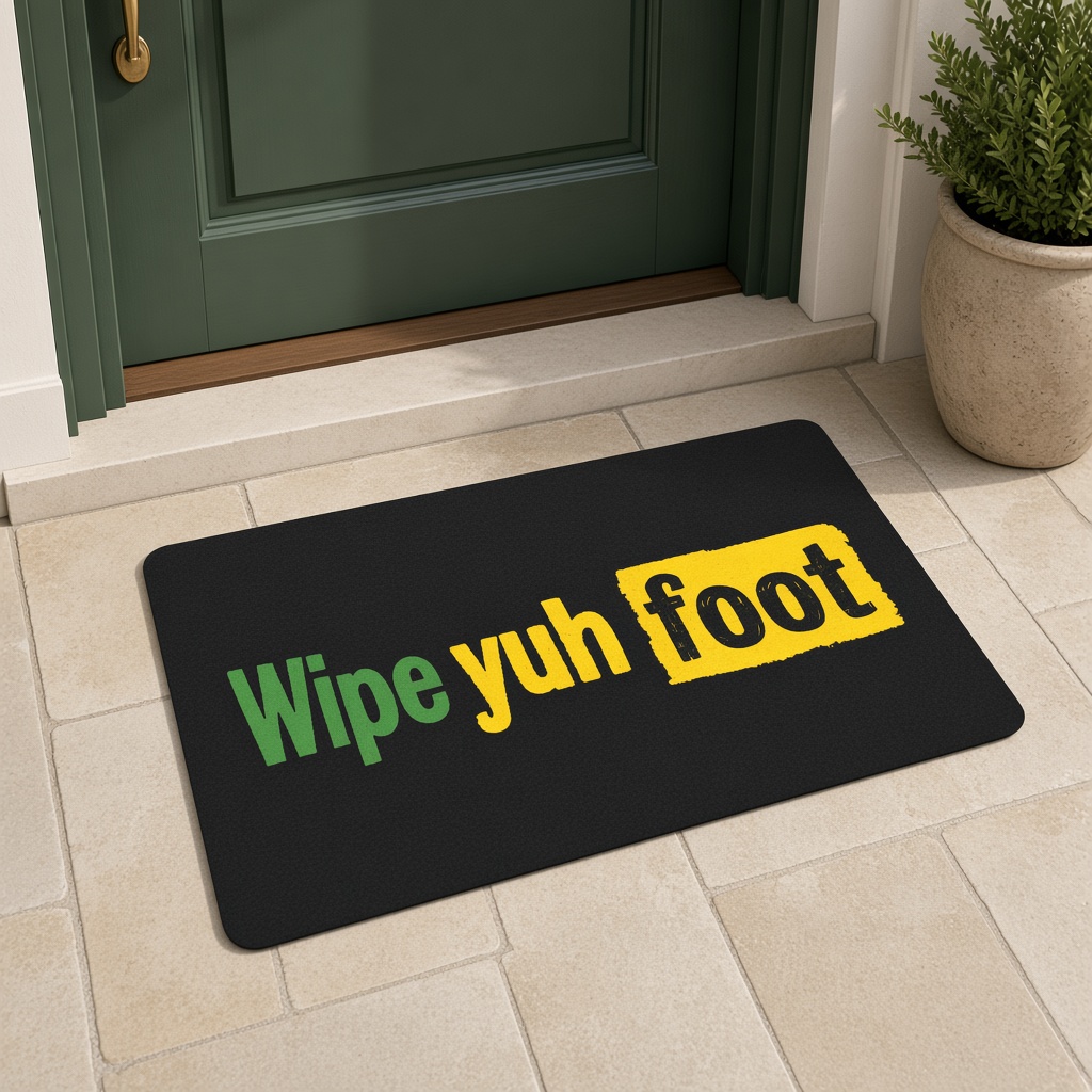 Wipe Yuh Foot Bold — Doormat